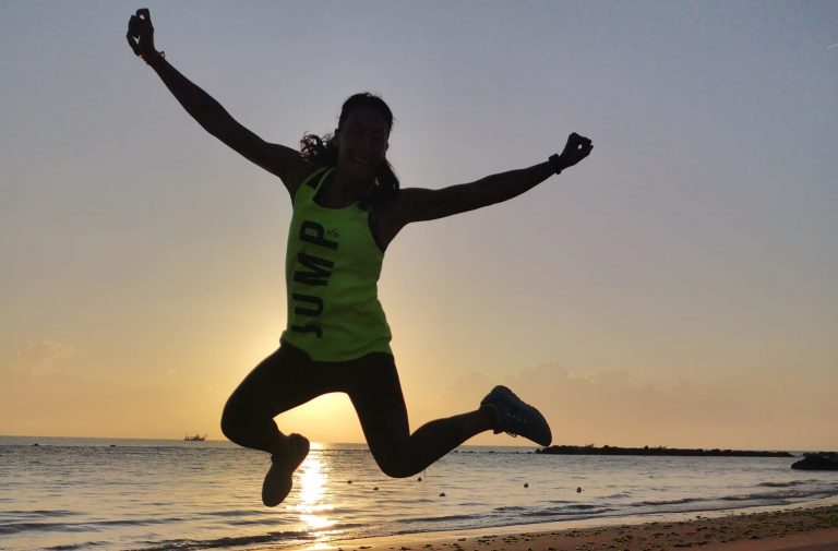 superjump in spiaggia